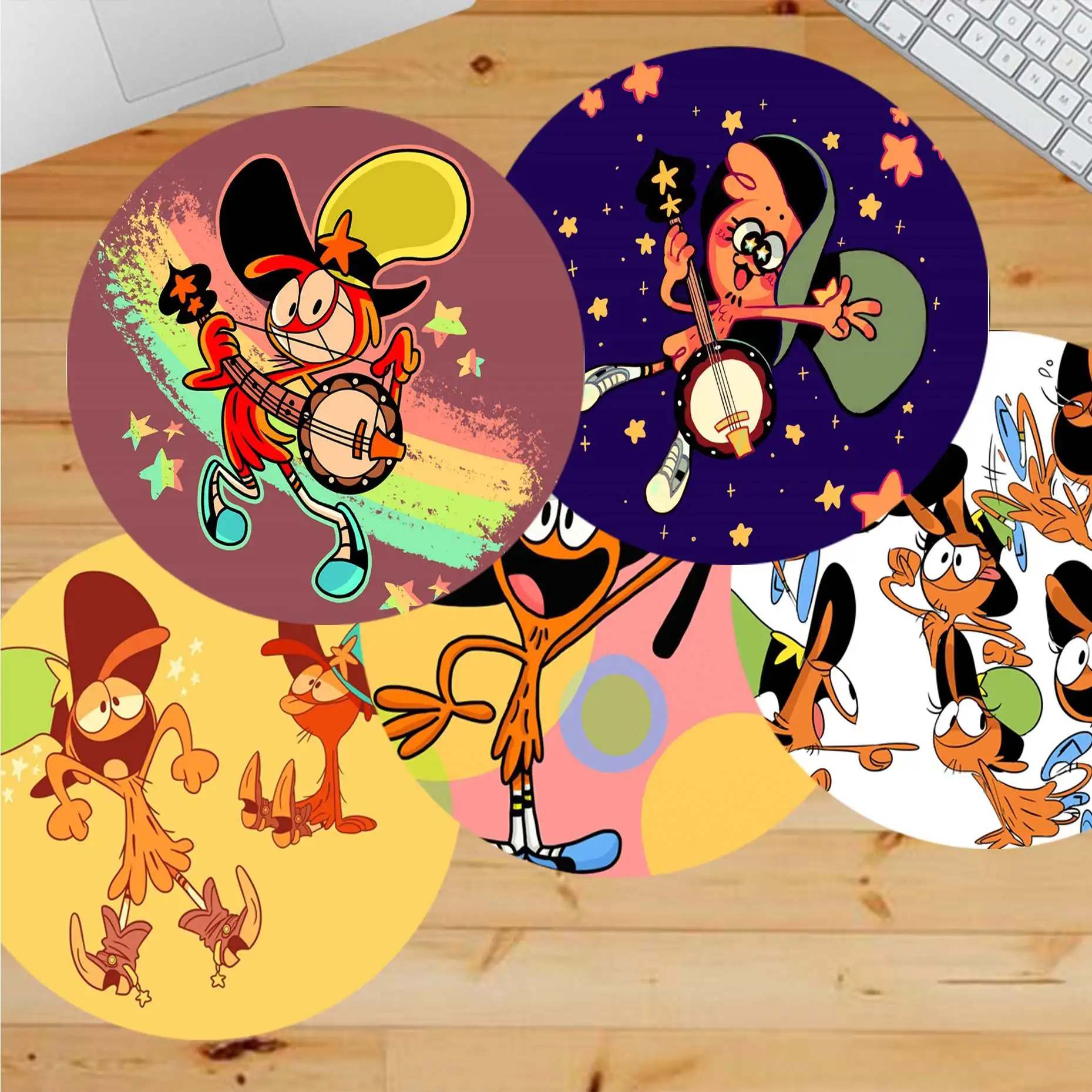 

Disney Wander of Wander over Yonder Customized laptop Gaming round mouse pad Anti-Slip Laptop PC Mice Pad Mat gaming Mousepad