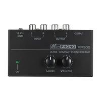 new pp500 ultra compact phono preamp preamplifier with level volume controls rca input output 14 inch trs output interfaces