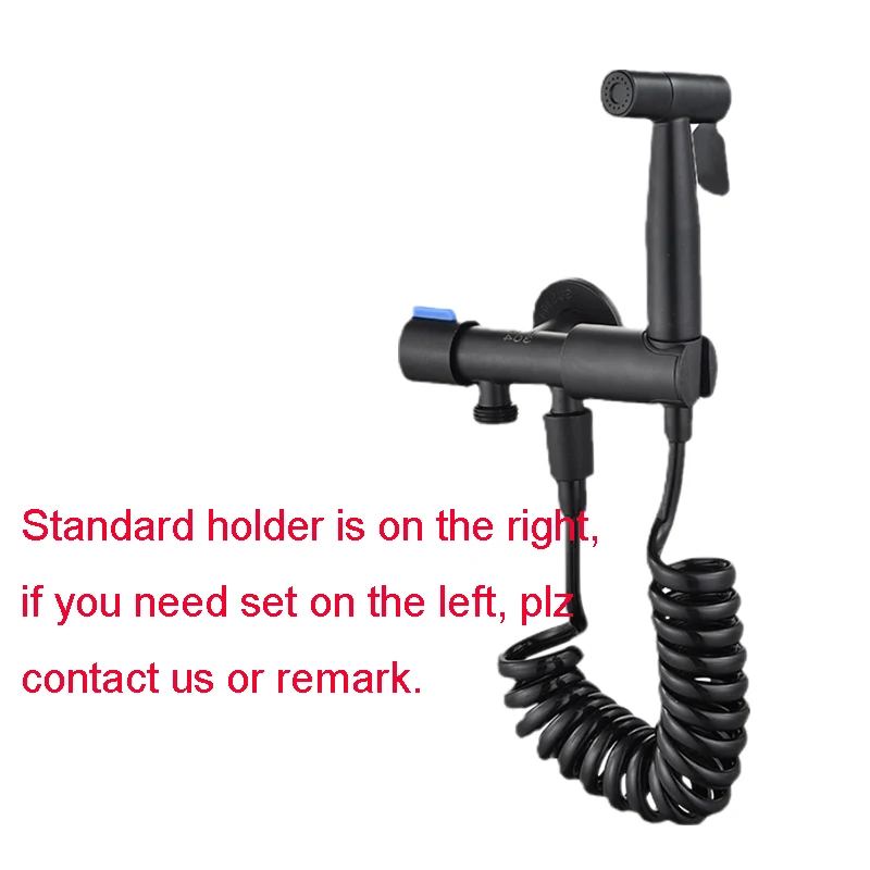 Комплект для биде из нержавеющей стали Женский черный ручной распылитель