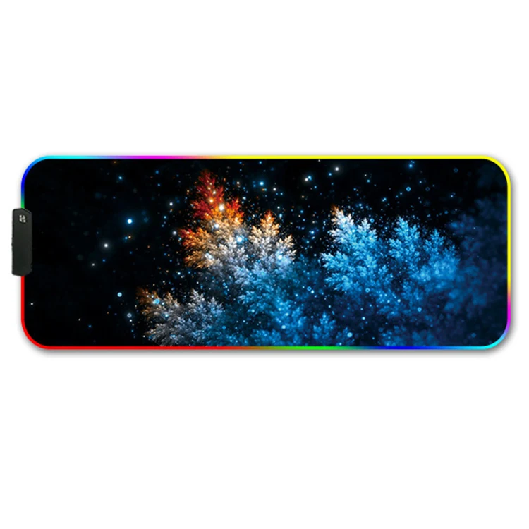 Игровой коврик для мыши RGB большой коврик для мыши 80*30 см большой коврик для Мыши Компьютерный коврик для мыши светодиодная подсветка поверхность Mause коврик для клавиатуры Настольный коврик - Color: Type 2 Flash Tree