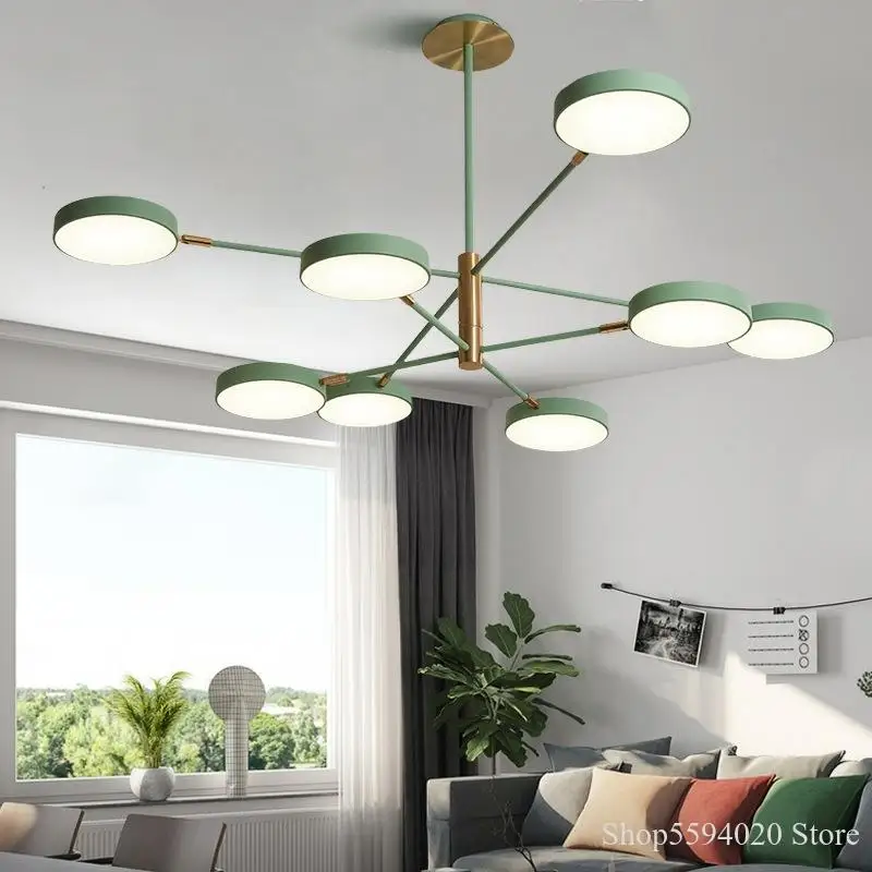 

Nordic Designer Chandelier Lights Coffee Iron Living Room Lamp House Lighting Fixtures Home Lighting Led pendant Luminaire