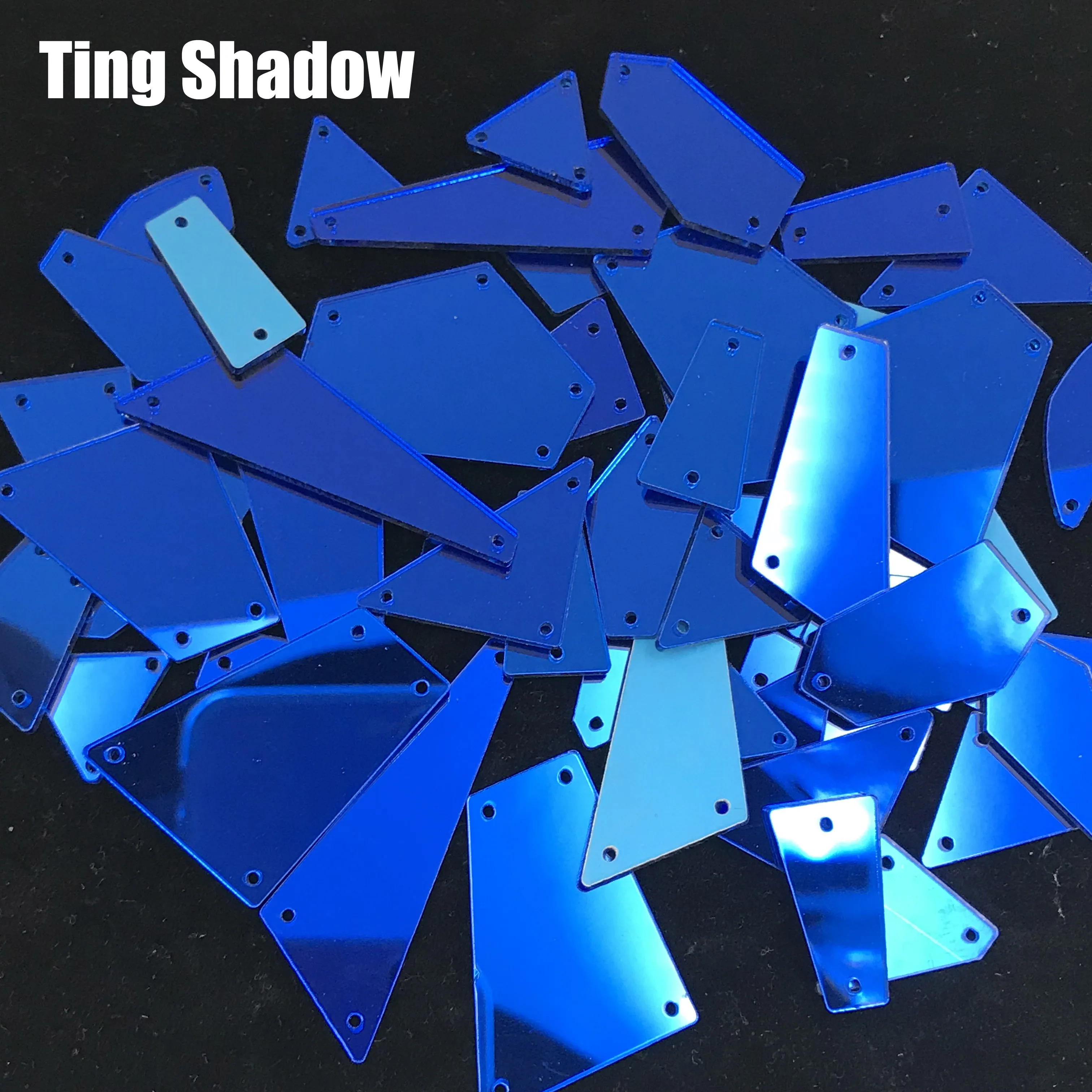 Смешанный размер 50 шт розовый желтый синий акриловое зеркало пришитое Стразы