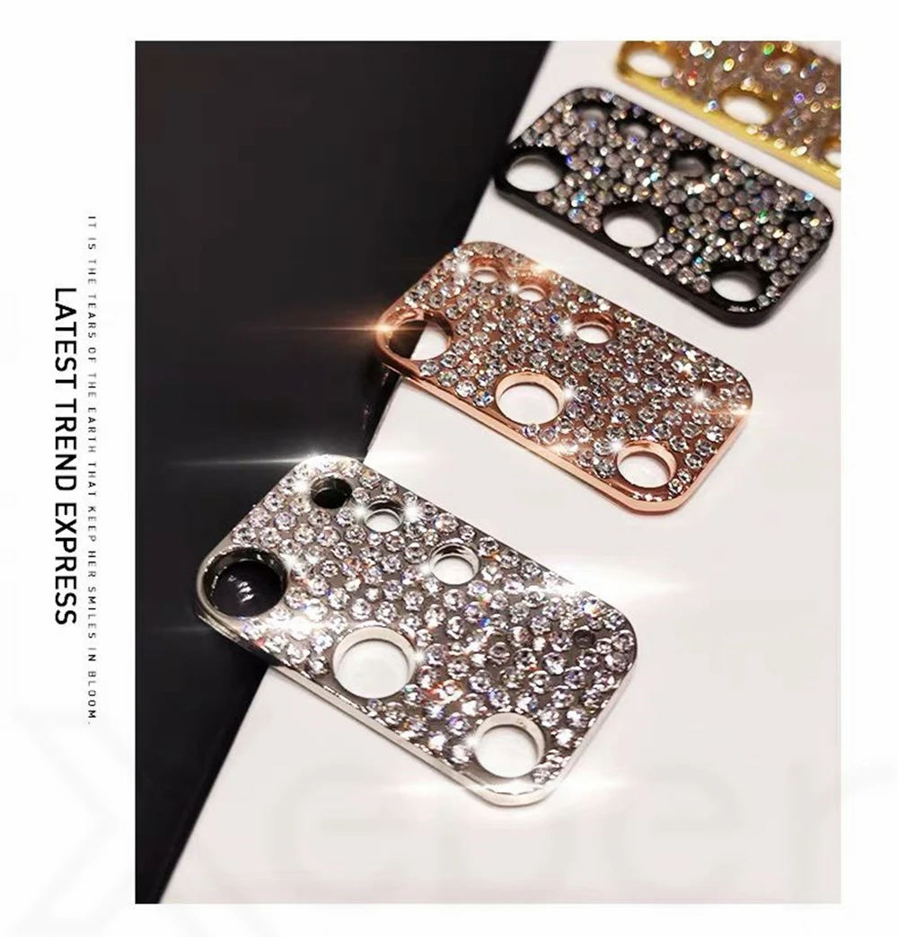 

For Samsung Galaxy S20 Ultra S20 Plus Rhinestone Glitter Camera Lens film Protector Case 3D Diamond Full Lens Protective Cover