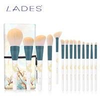 lades 14pcs professional white makeup brushes set eyeshadow blending brush powder foundation make up beauty tools