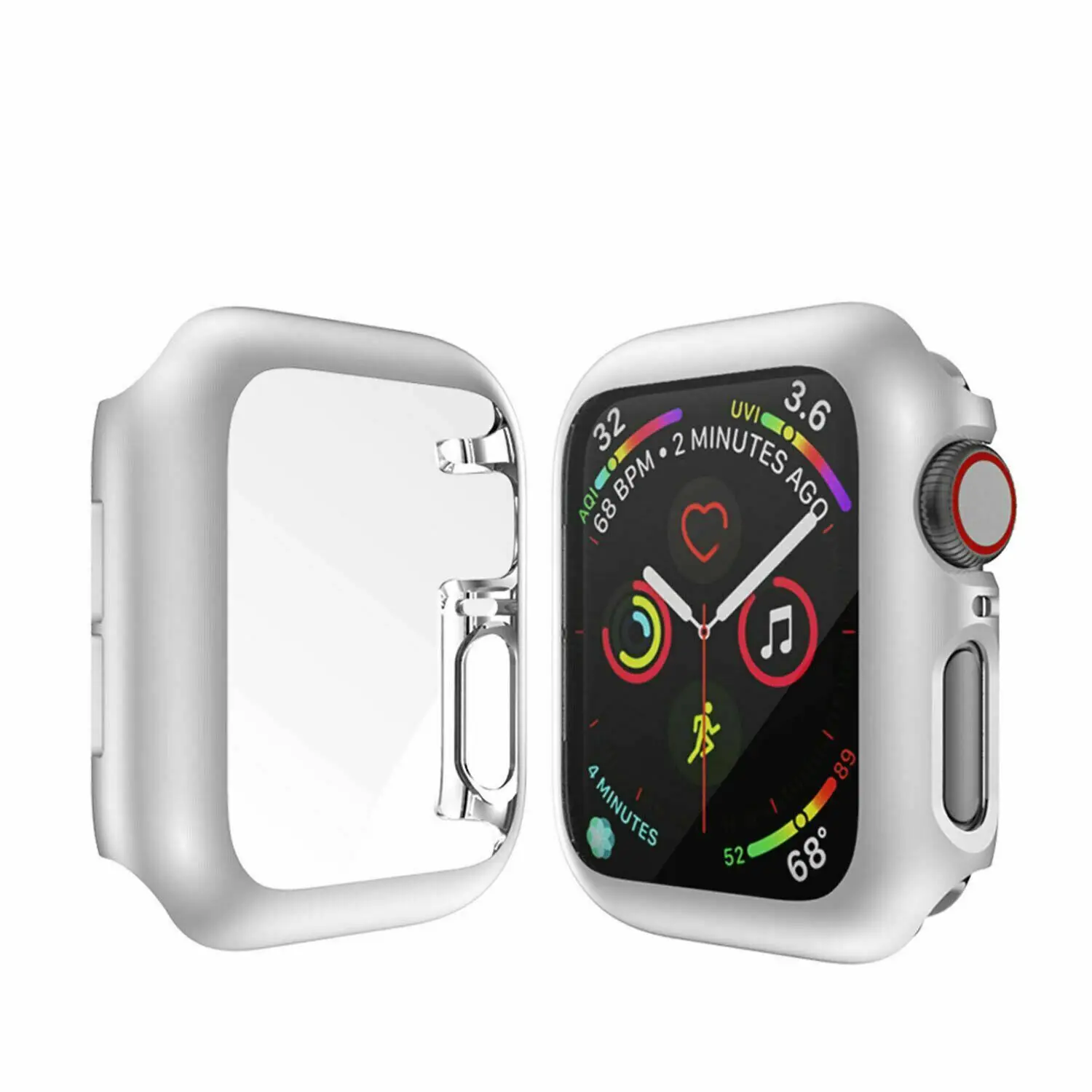 Plating PC Watch Cover for Apple Series 5 Case 360 Degree Screen Protector Shell iWatch 4 44MM 40MM | Наручные часы