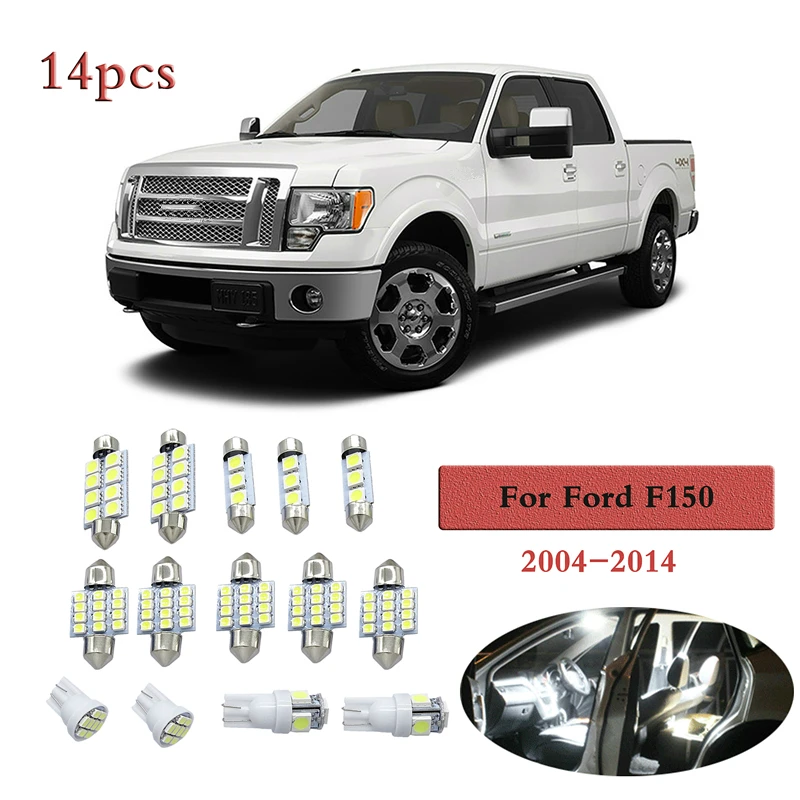 14 шт. светодиодный светодиодные купольные лампы для салона автомобиля Ford F-150
