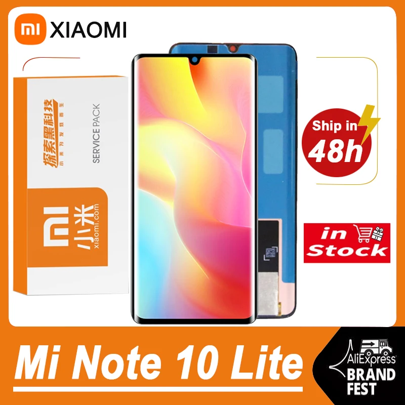 ЖК-дисплей 100% ''с сенсорным экраном и дигитайзером в сборе для Xiaomi Mi Note 10 Lite