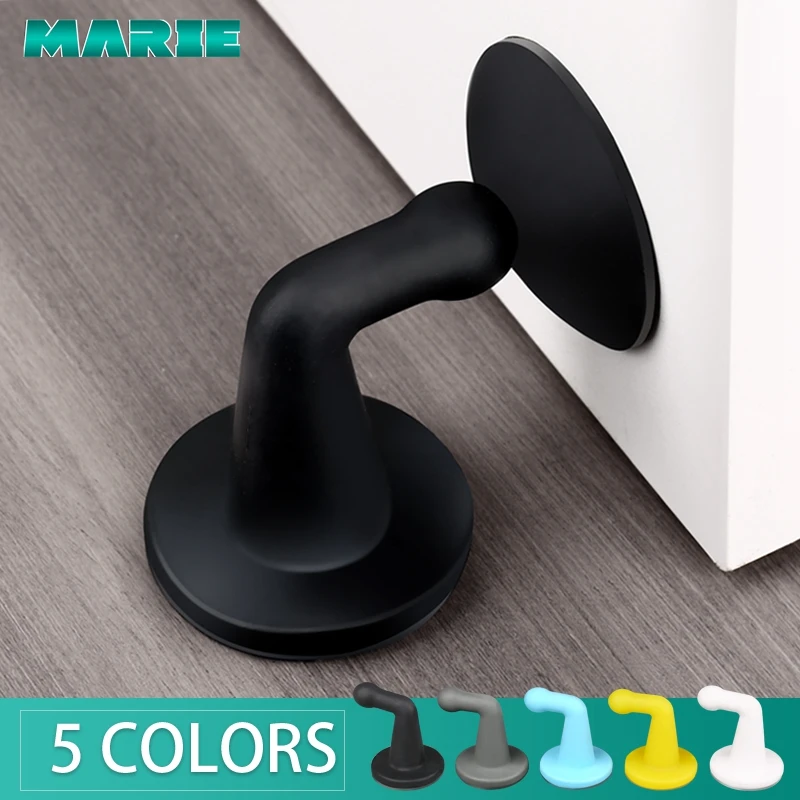 

MARIE Silicone Mute Self Adhesive Door Stopper Non Drilling Sticker Door suction Wall Protectors Hidden Door Holders