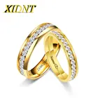 Кольцо XIDNT с золотым цирконием для пары, 46 мм, индивидуальный заказ, для мужчин и женщин, для помолвки, для Мужчин, Ювелирные изделия, Подарок на годовщину, День святого Валентина