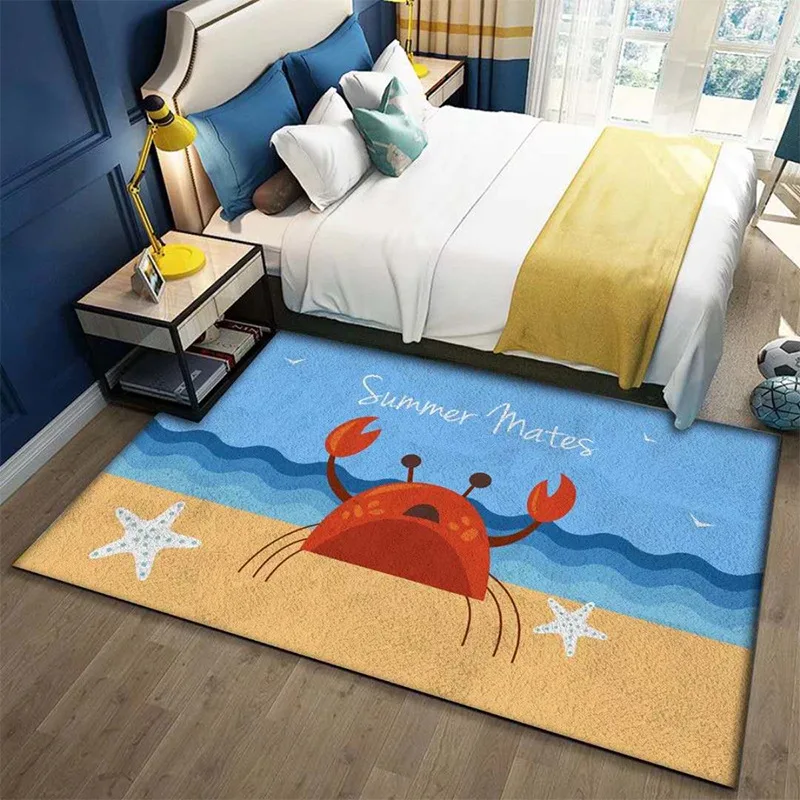 

3D Carpet Cartoon Animal Floor Carpet Bedside Kids Play Mat Soft Flannel Memory Foam Carpet Living Room Child Crawling Mat