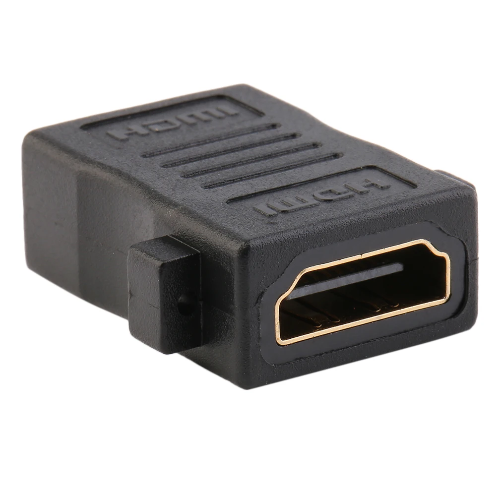 

Newest HDMI-compatible Female to Female Swivel Coupler 180 Degree Joiner Adapter Converter black color durable portable