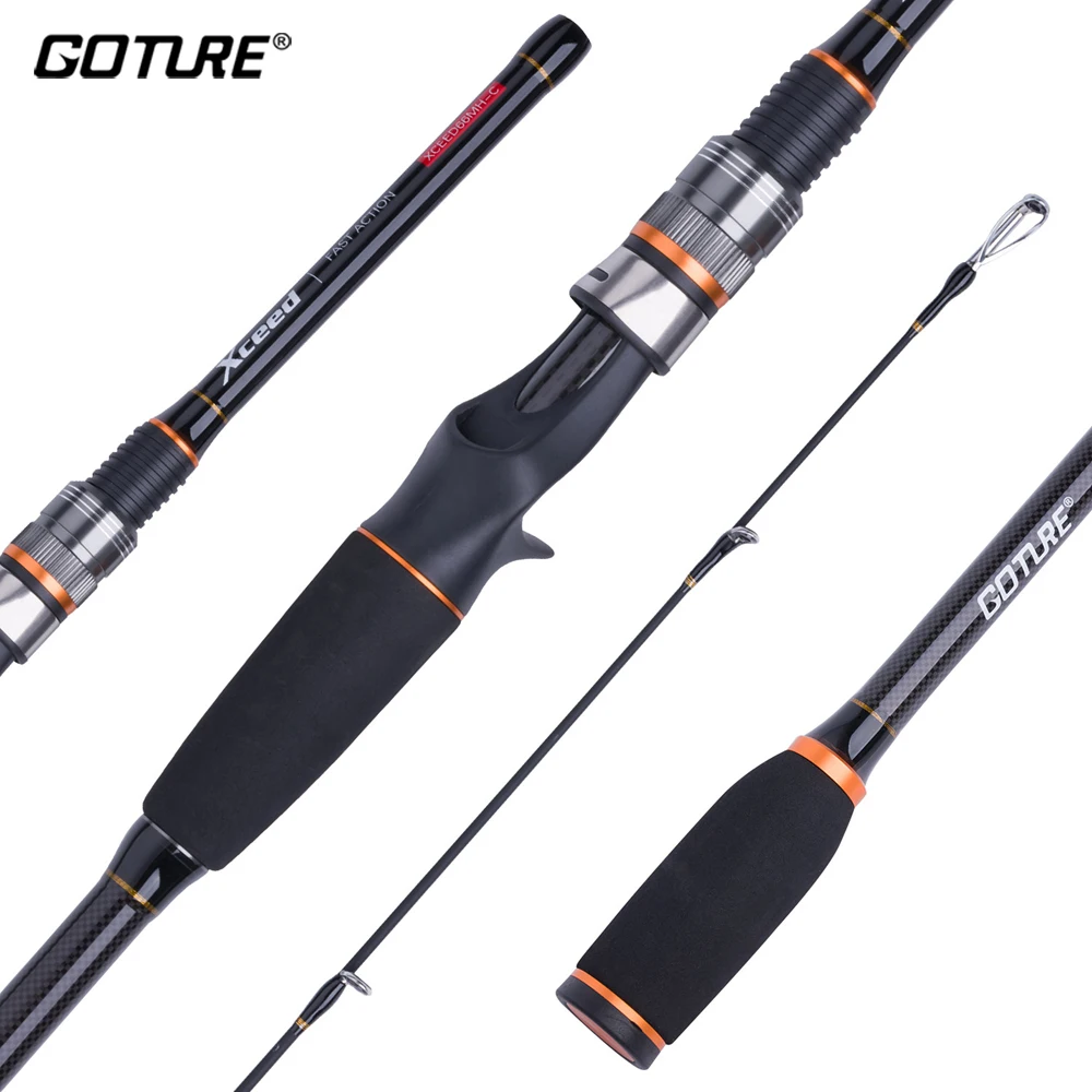 Goture Приманка Удочка 1,98 м 2,1 М 2,4 м 3 м 30 т+ 24 т карбоновое волокно спиннинговое Литье удочка Карп форель Щука удочка