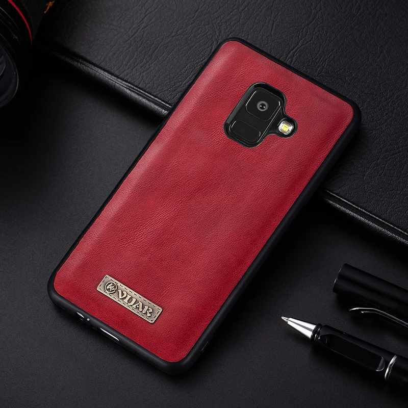 leather case For Samsung J8 A6 2018 PLUS J810 J810F A530 Case Soft TPU Silicone A8 Plus A730 | Мобильные телефоны и