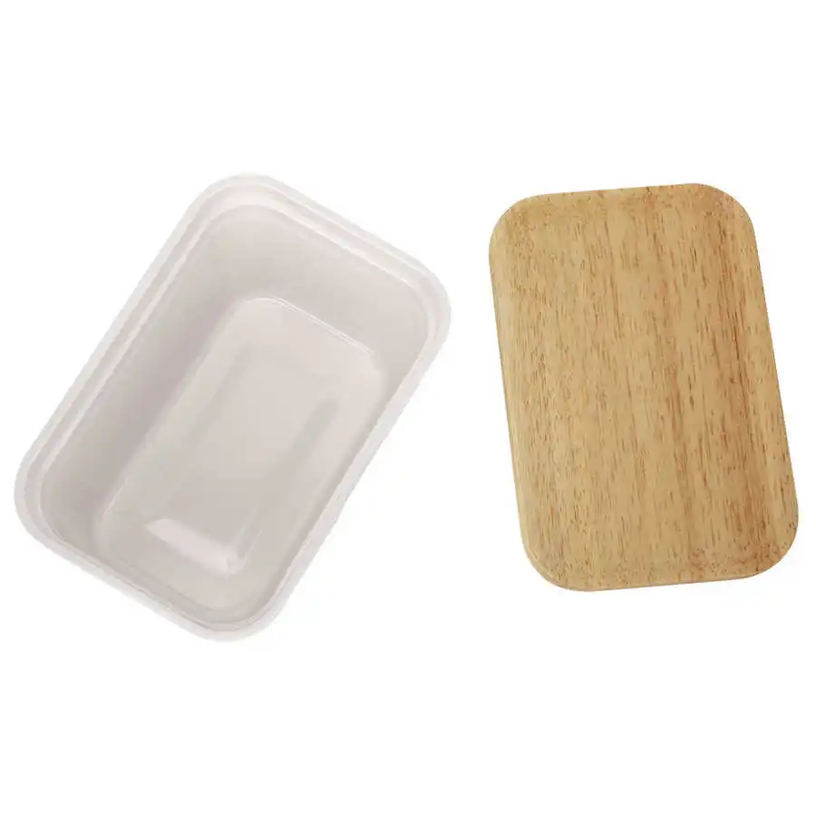 Nordic Butter Sealing Box Cheese Storage Tray Ceramic Plate with Wooden Lid Dish Container | Дом и сад