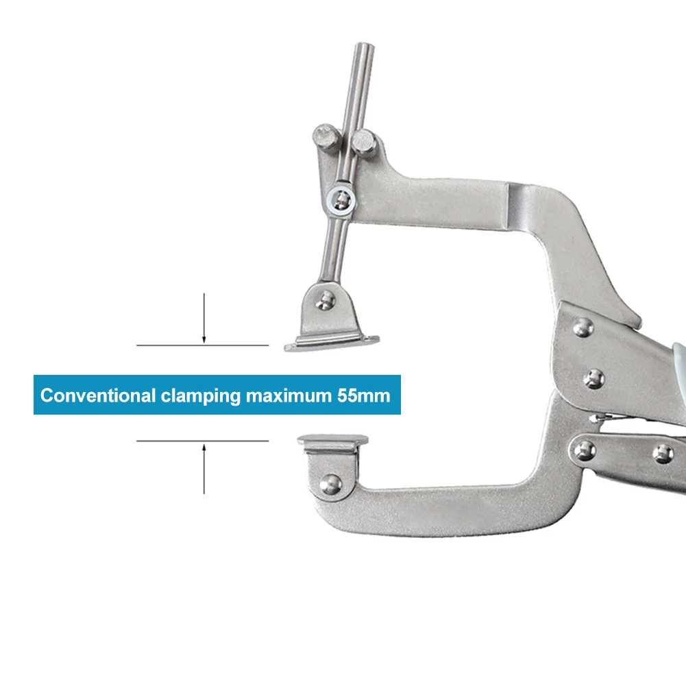 

2 In 1 12inch Face Clamp DIY High Carbon Steel Durable Rustproof Practical Multifunctional Woodworking Tool C Type Fixing