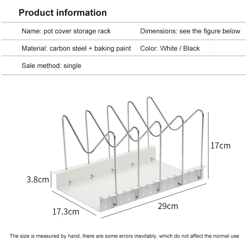 

Adjustable Storage Rack 5-layer Multifunction Kitchenware Stand Household Soup Pot Lid Holder Dishes Rack Kitchen Organizer
