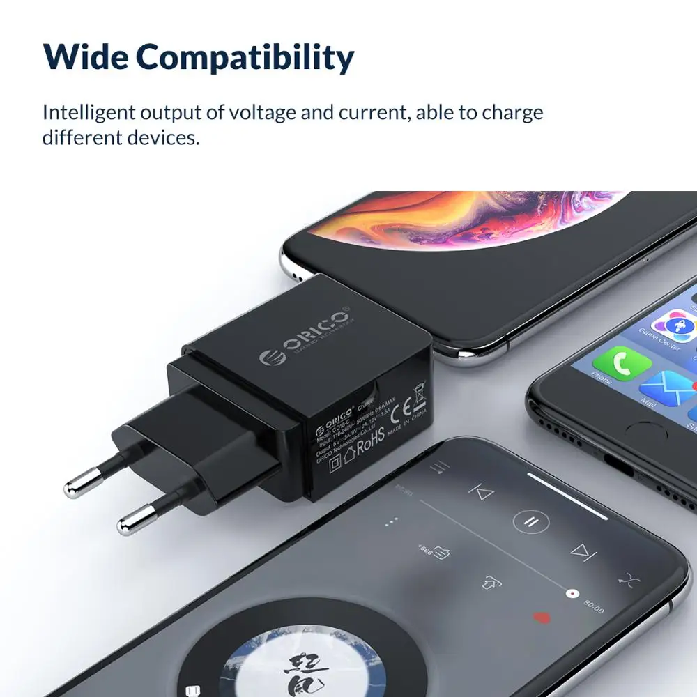 Зарядное устройство ORICO 18 Вт USB Type C|Зарядные устройства для телефонов| |