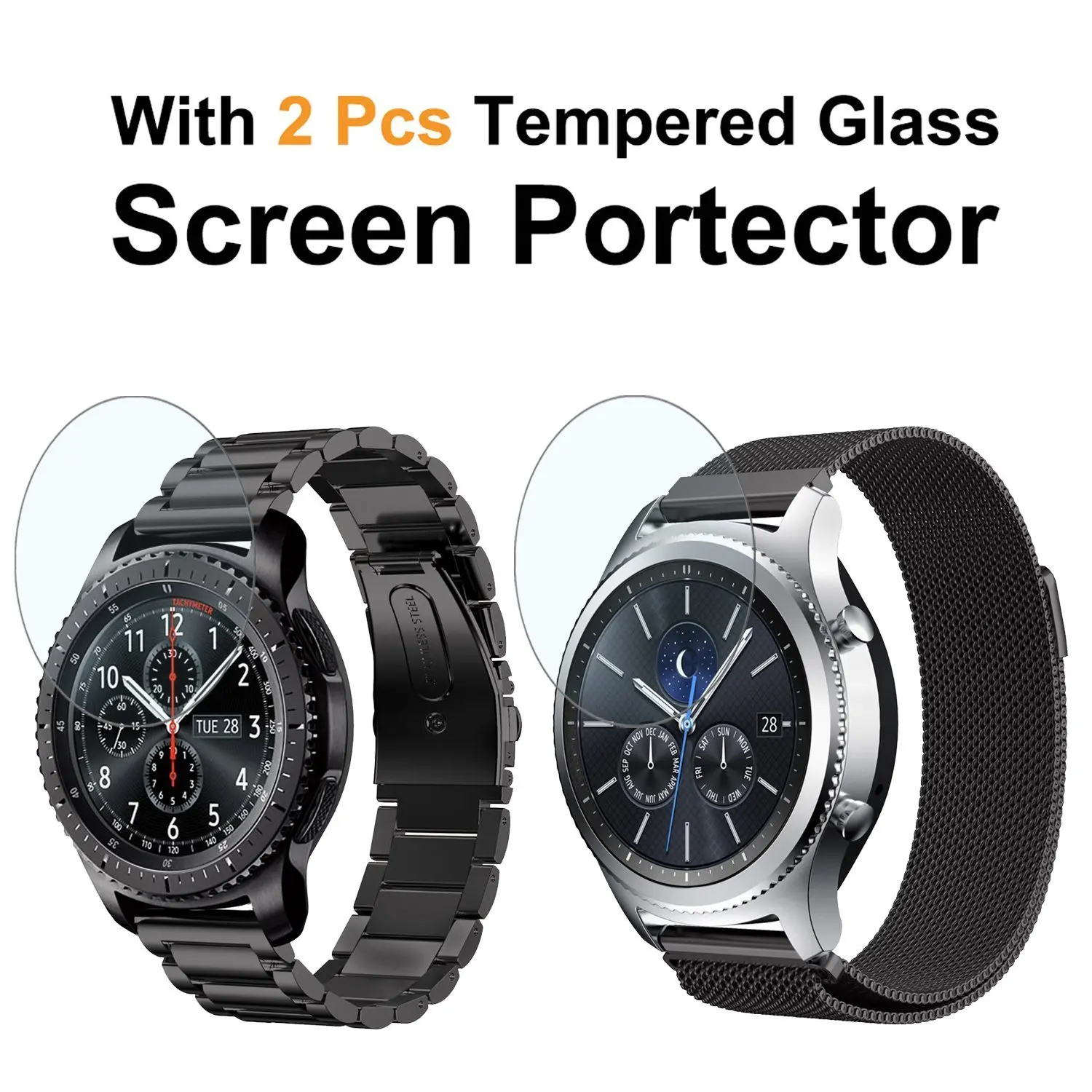 22 мм Универсальная Миланская петля для samsung gear S3 Classic/S3 Frontier/galaxy watch 46 мм регулируемый ремешок из нержавеющей стали