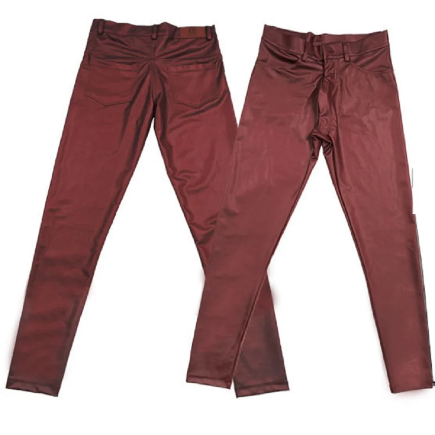 Повседневные кожаные штаны тонкий матовый светильник брюки из искусственной