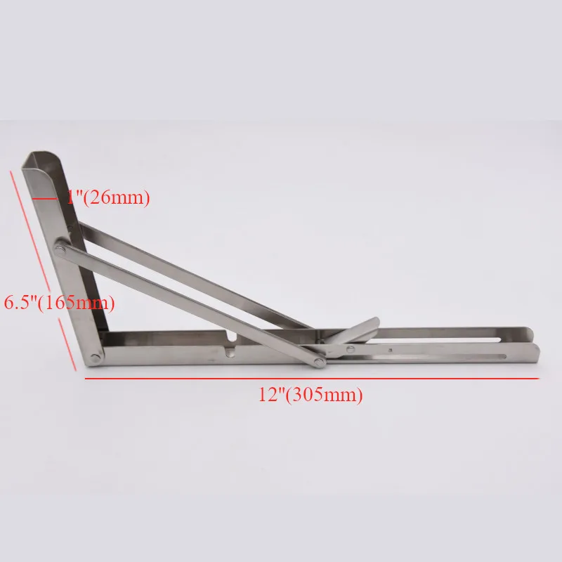 2 шт. 12 дюймов Настольный кронштейн из нержавеющей стали Настенный Складной Стол