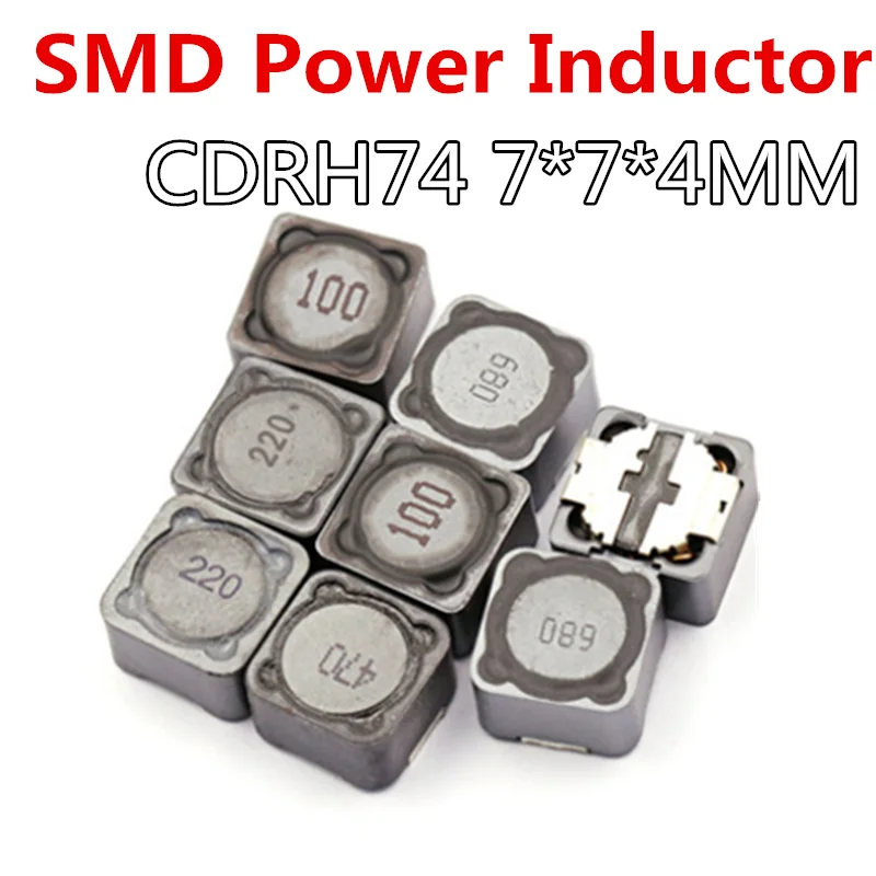 Силовой индуктор CDRH74 RH74 SMD 3 3/4 7/6 8/10/12/15/22/27/33/47/56/68/8 2/100/120/150/180 5 шт./220/330/470/560/680/820/мкГн |