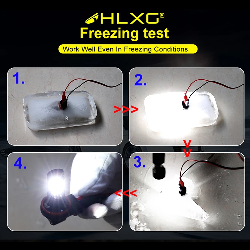 2 шт. H8 H9 светодиодный лампы CSP Белый Сигнал противотумансветильник фары s для