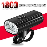 1800lumens bike light front handlebar bicycle lights led 5 mode 4800mah ipx6 waterproof type c charging cycling accessories lamp