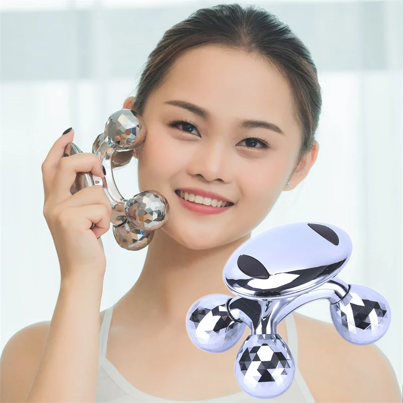 

Массажер для лица с 4 роликами, прибор для ухода за кожей лица с микротоками, подтягивающий и подтягивающий, антивозрастной шейпер для тела