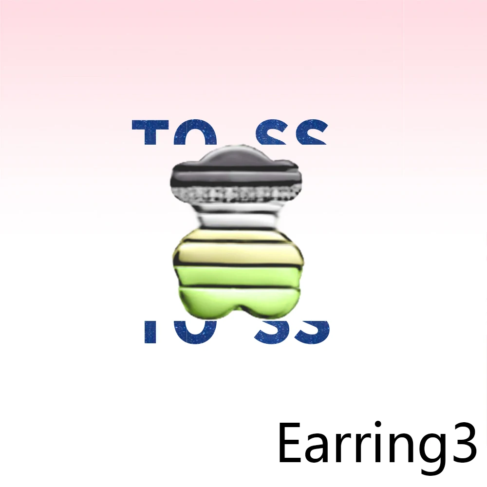 

2021 New Popular 925 Sterling Silver Lovely Bear Cute Oso Earring3 Fashion Product Jewelry For Women Gifts Luxury Design