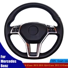 Чехол рулевого колеса автомобиля искусственной кожи прошитая вручную обувь черного цвета из искусственной кожи для Mercedes-Benz A-Class 2013-2015 CLA 2013 c-класс