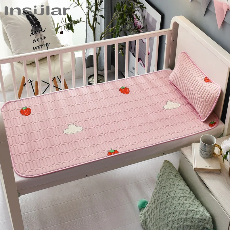 

Insular Baby Summer Mat with Pillow Anti-Skid Baby Latex Cool Mat Soft Summer Sleeping Cool Bed Cover Baby Bed