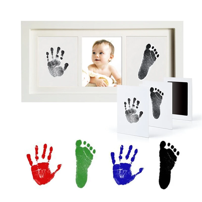 

Newborn Baby Hand Footprint Makers Handprint Baby Photo Frame New Born Gift for Babies Birth Souvenir Ink Pad Kits Pet Printing