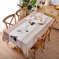 pvc tablecloth cute printed thick waterproof oilproof rectangular easy clean wedding decoration table cover dining table cloth