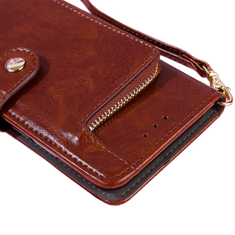 Flip Zipper Style Case For Huawei PU Leather +TPU Cover Luxury Wallet Stand Honor 8 8S 8Lite 8PRO 9lite 10lite 8A 8C 20 lite | Мобильные