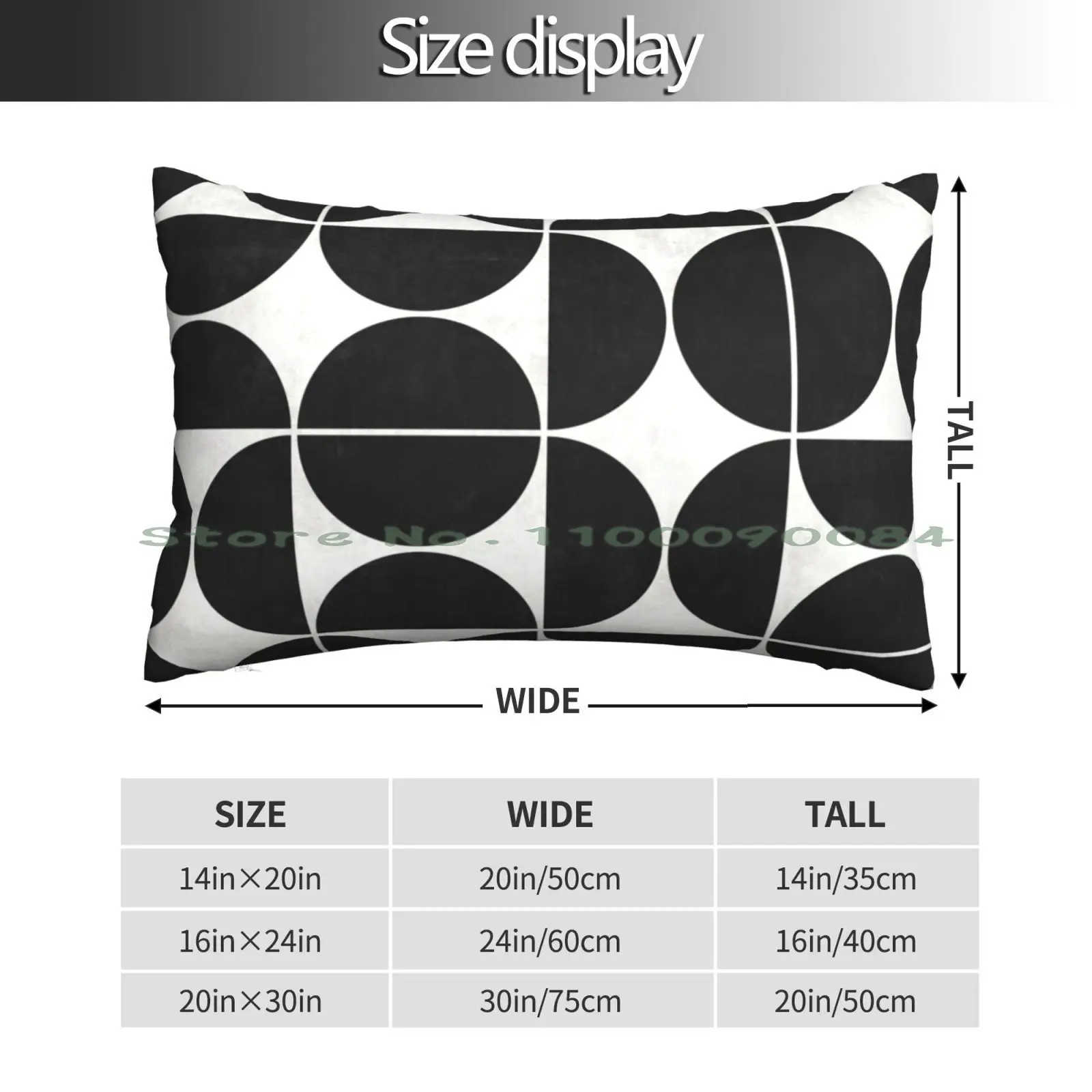 Современный узор среднего века № 3-черно-белая бетонная Подушка Чехол 20x30 50*75