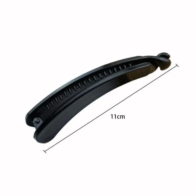 

11cm Black Round Banana Clip Korean Style Women Lady Scrunchie Ponytail Hairbrush Fashion Hair Clips Lazy Accessories