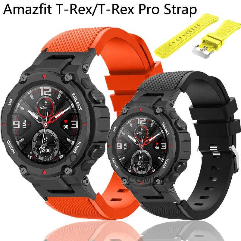 

New Sport Band For Huami Amazfit T-Rex Pro Strap Silione Soft thickening Outdoor Sports Bracelet Accessories