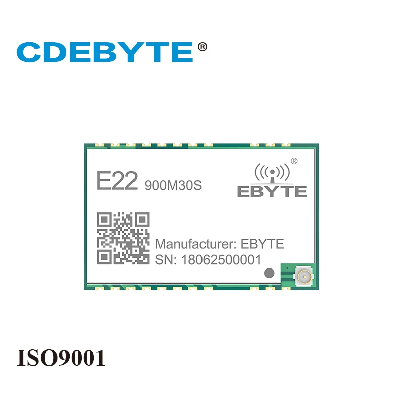 

CDEBYTE E22-900M30S SX1262 30dBm 915 МГц SMD Беспроводной передатчик приемник штамп отверстие антенна IPEX SPI длинный диапазон rf модуль