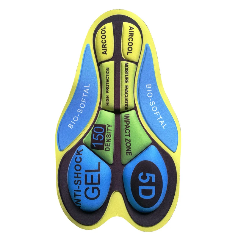 Велосипедные велосипедные шорты дышащие с гелевой подкладкой 3D 5D 9D 12D 19D одежда