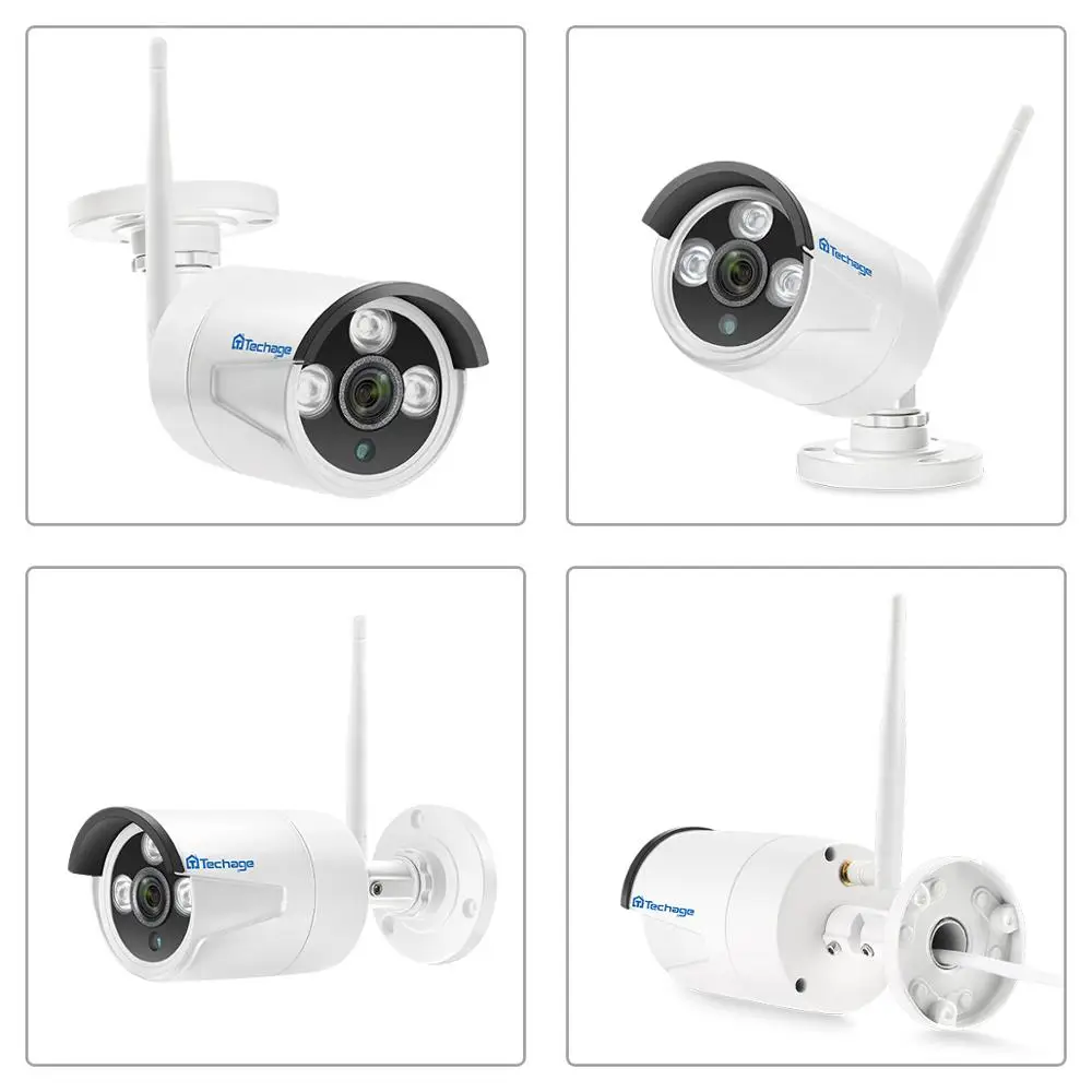 Камера видеонаблюдения Techage H.265 8 каналов беспроводная водонепроницаемая 2 МП IP NVR