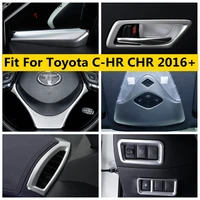 roof reading light front triangle pillar a decor cover trim matte abs accessories interior fit for toyota c hr chr 2016 2022