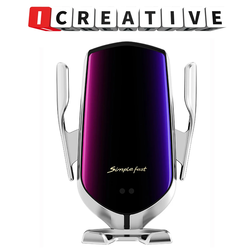 Беспроводное автомобильное зарядное устройство 10 Вт Qi быстрая зарядка зажимное