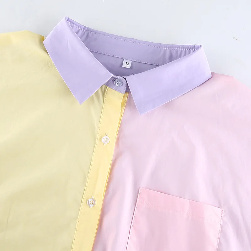 

Irisapparels Women Blouses 2020 Autumn Street Hipster Fashion Women's Multicolor Loose Long Pocket Womens Sexy Tops Shirt