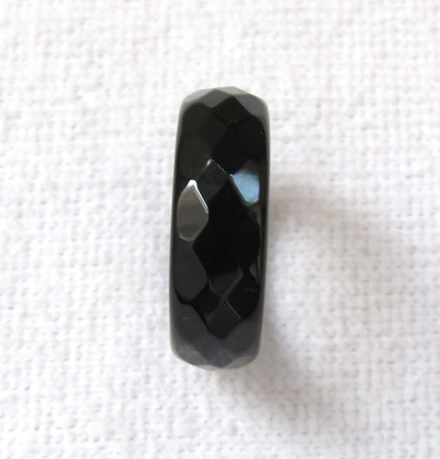 Кольцо из натурального черного оникса Размер 9 5-10 5 # | Украшения и аксессуары