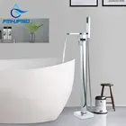 Хромированный смеситель для ванны, светодиодный кран из АБС-пластика, для холодной и горячей воды, Душевая система, Водопад
