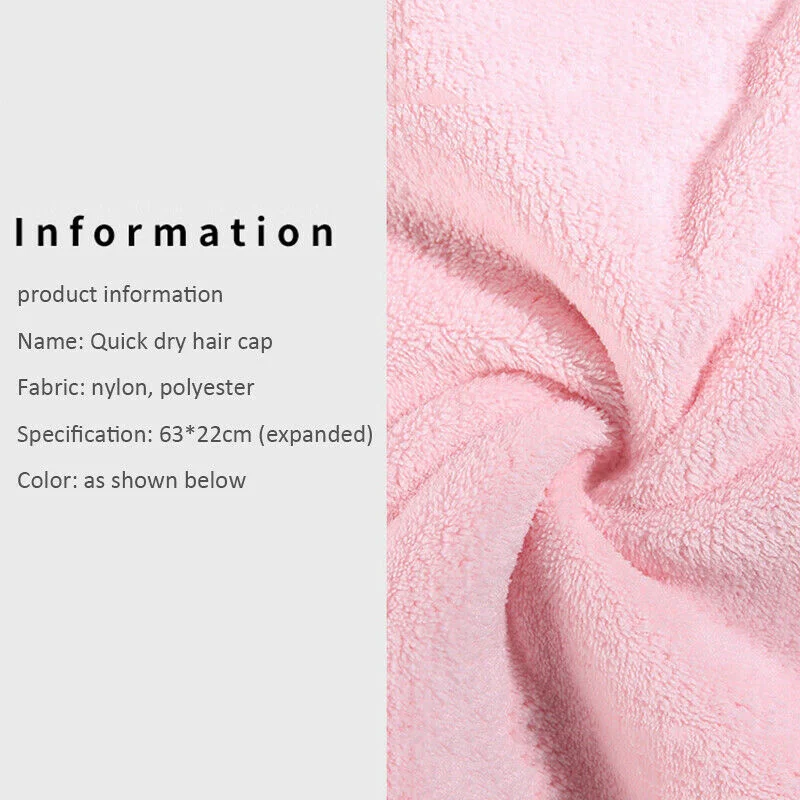 Горячее полотенце из микрофибры быстрая сушка волос обертывание шляпка шапка