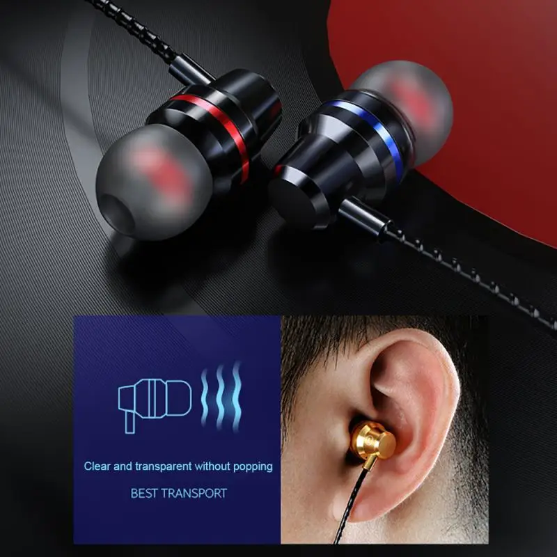 

Metal In Ear Earphone Video Game Cable Headset With Mic For Xiaomi Huawei Ov Monitor Metal In-ear Headset Subwoofer Headset