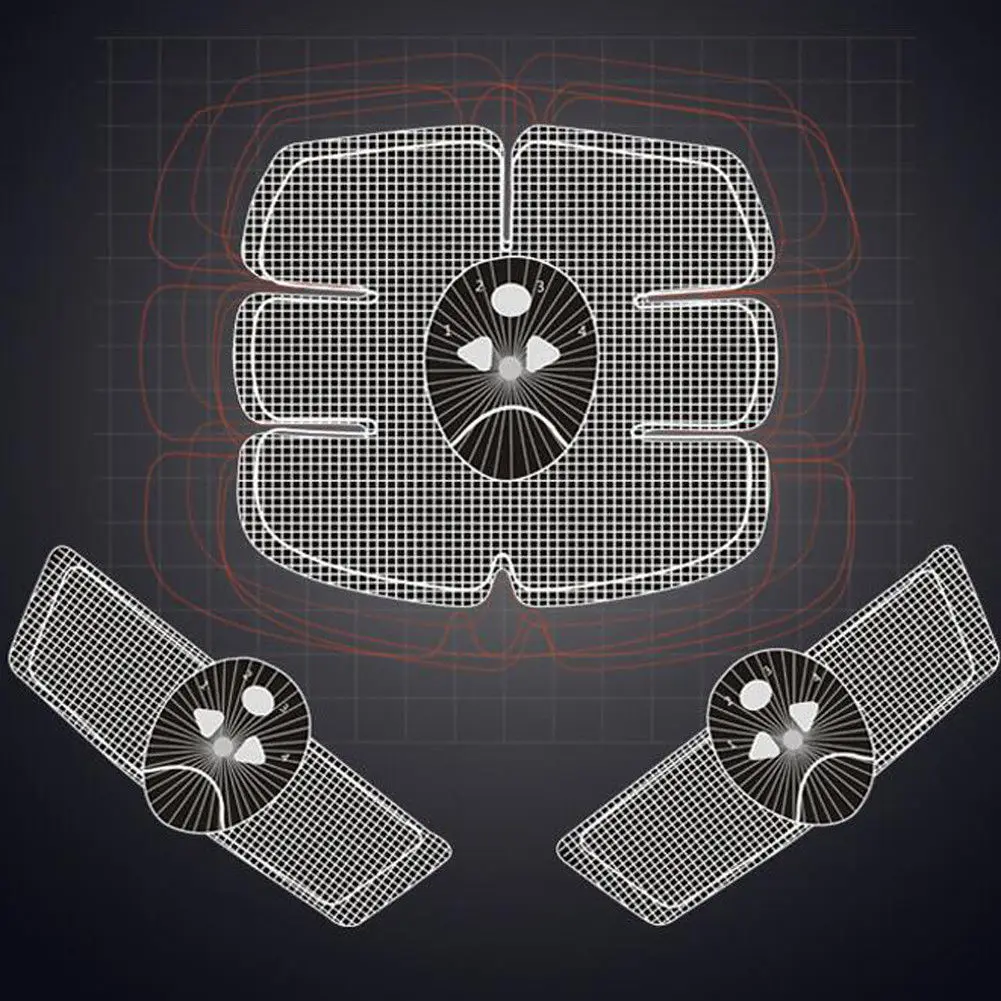 

Factory price 6 PACK EMS Smart Muscle Stimulator Abdominal Trainer Pad Hip Slimming Massager Unisex Body Abdominal