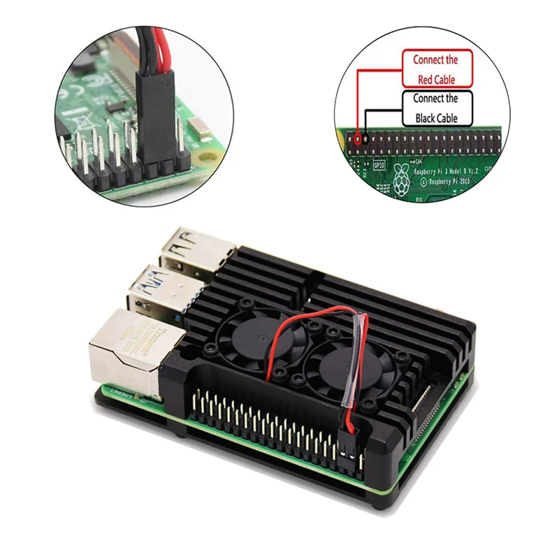 Raspberry Pi 4 Алюминий чехол Оболочка Крышка Чехол Коробка охлаждающей пластиной
