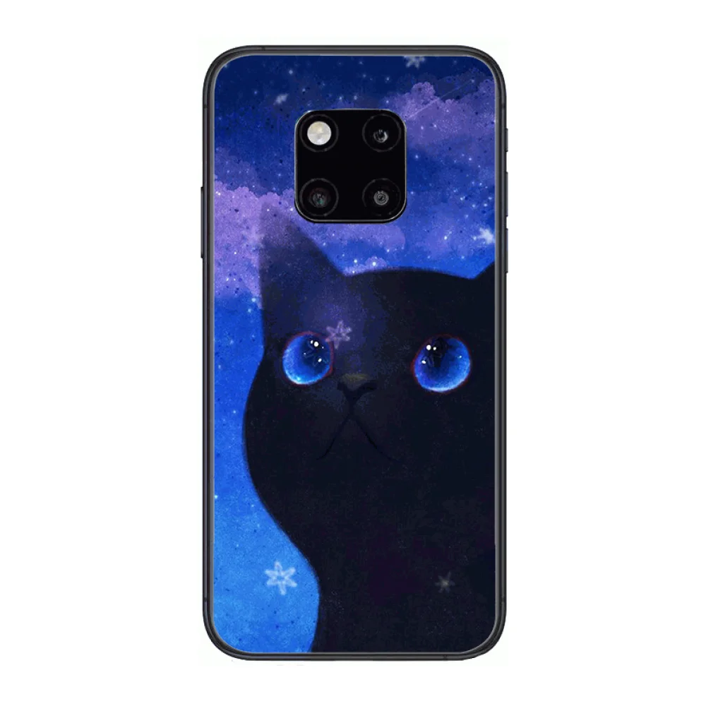

Quality Boutique Phone Case For Huawei mate 30 10 20 40 Lite Smart Z Pro Black Etui 3D Coque Painting Hoesjes case